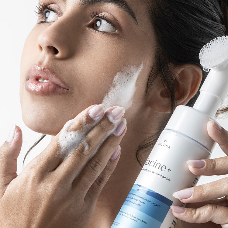 Tulípia Espuma de Limpeza Niacinamida 150ml – Antiacne, Poros e Oleosidade