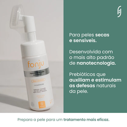 Espuma de Limpeza Suavizante Peles Secas e Sensíveis 150 ml - Fonju