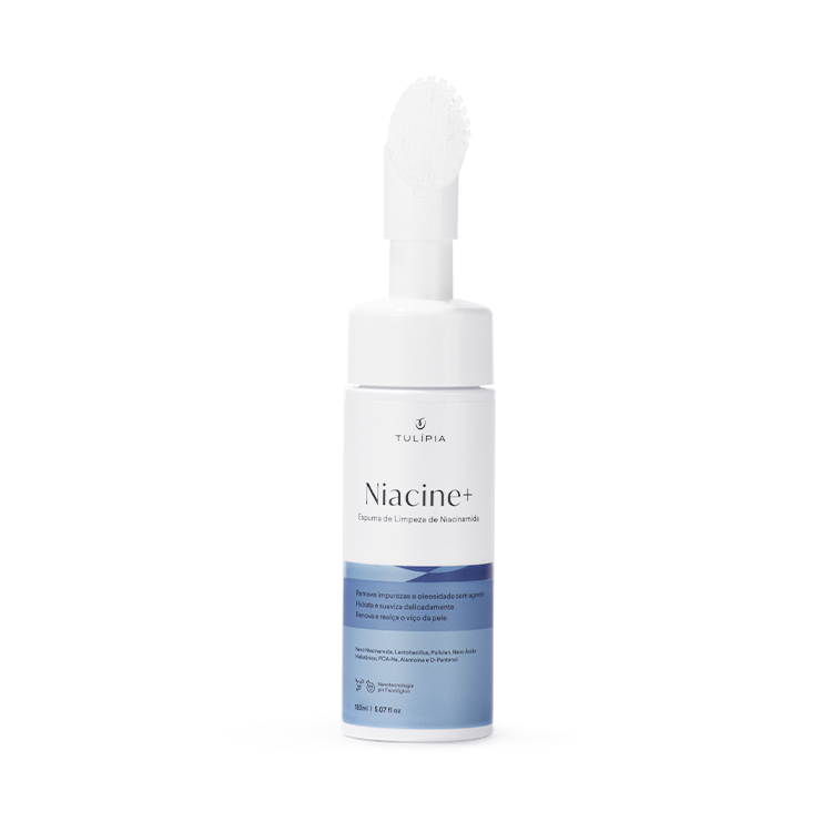 Tulípia Espuma de Limpeza Niacinamida 150ml – Antiacne, Poros e Oleosidade