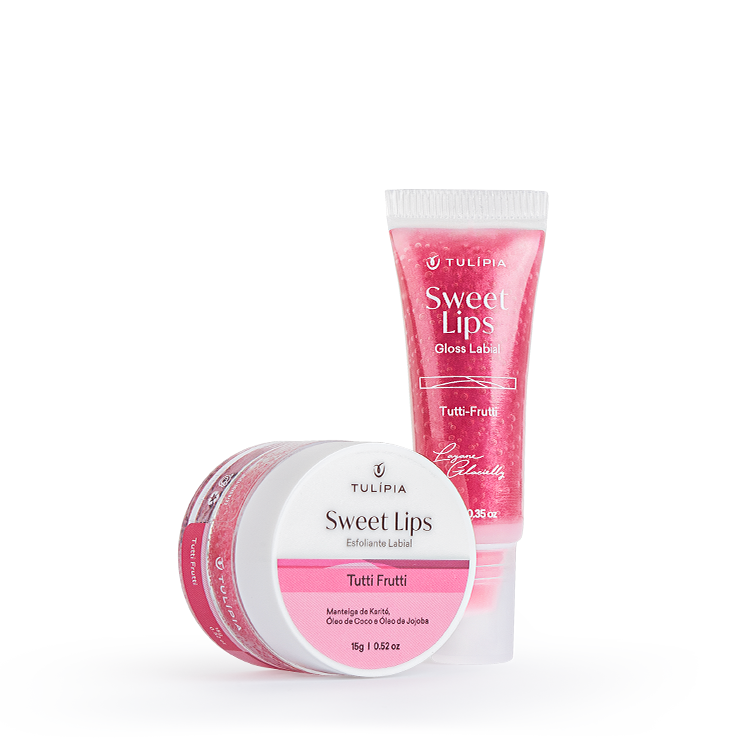 KIT Sweet Lips Gloss e Esfoliante Tutti Frutti - Tulipia