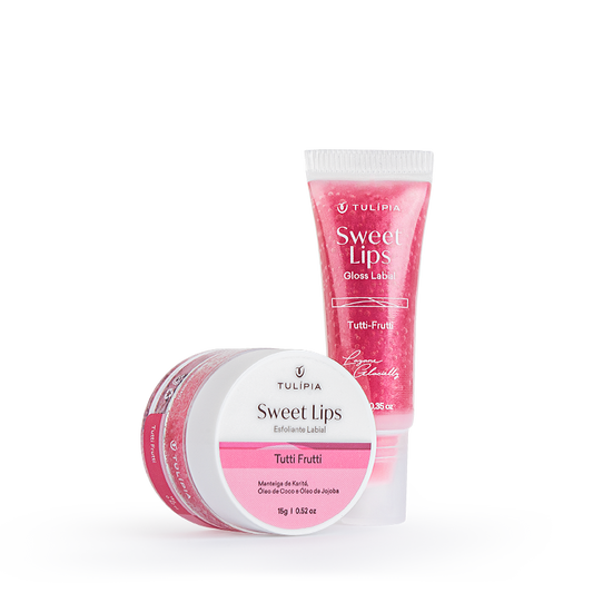 KIT Sweet Lips Gloss e Esfoliante Tutti Frutti - Tulipia