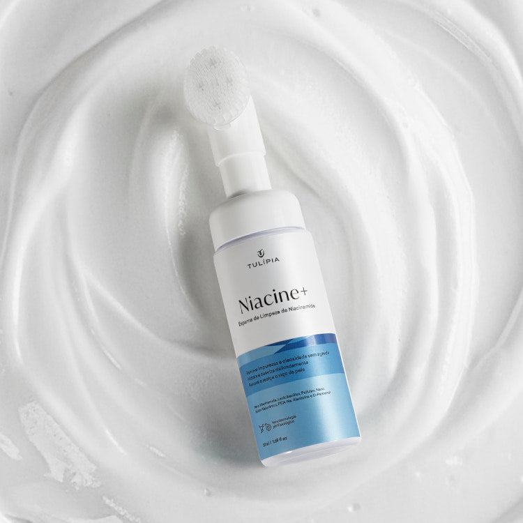 Mini Espuma Niacinamida 50ml Tulípia – Ideal para Teste e Viagem